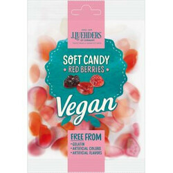 Luhders . Конфеты Red Berries Веган желейные 80 гр(4009371431129)