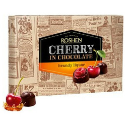 Roshen. Конфеты вишня с бренди-ликером 155 гр (4823077625138)