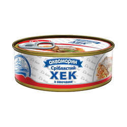 Аквамарин. Серебристый хек с овощами, 230 г(4820183772558)