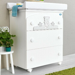 Pali. Пеленальный комод Birba белый (8095234)