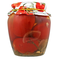 Премія. Томати червоні мариновані із зеленню 680гр(4823096412368)