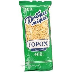 Добра міра. Горох Добра міра жовтий колений 400 г(4820032990331)