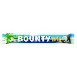 Bounty. Батончик Trio с мякотью кокосу в молоч шок 85г(4011100038677)