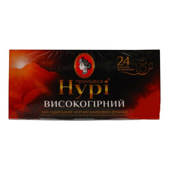 Принцесса Нури. Чай черный Принцесса Нури Высокогорный 24х1, 8 гр(4823096800196)