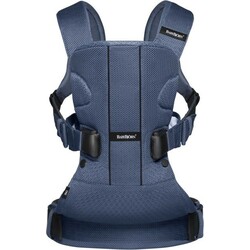 Babybjorn. Рюкзак-кенгуру Baby Carrier One Cotton Mix (Navy blue, Mesh),  (93003)