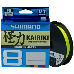 Shimano. Шнур Kairiki 8 PE(Yellow) 150m 0.10mm 6.5kg(2266.97.00)