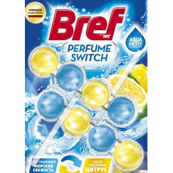 Bref. Блок туалетный Смена аромата Морская свеж-цитрус 50г (9000101329681)