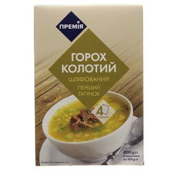 Премія. Горох колотый Премія 4*100г/уп (4824034050338)