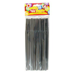 Happy Party. Соломка для коктейля гофриров черн-белая 25шт/уп(4820012341023)