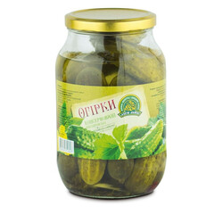 Дари Ланів. Огірки консервовані 970г(9865060029740)