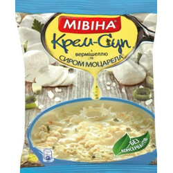 Мівіна. Суп-крем з вермішеллю і сиром моцарела 57,5г   (4820048619769)