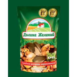 Долина бажань. Грибне асорті мариновані 200 мл(5060235653889)