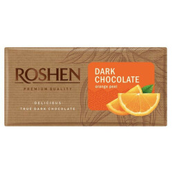 Roshen. Шоколад молочный с апельсиновой цедрой 90г (4823077626333)