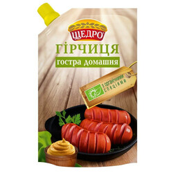 Щедро. Гірчиця Гостра домашня 200 гр(4823097401668)