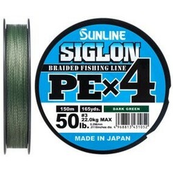 Sunline . Шнур Siglon PE х4 150m №3.0/0.296 mm 50lb/22.0 kg(1658.09.25)