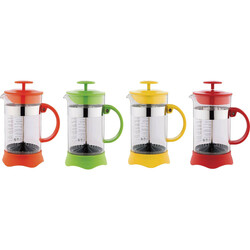 Wellberg. Френч-прес стекл/пласт мікс кольорів 800мл(6924691350357)