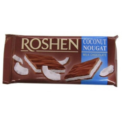 Roshen. Шоколад молочный с кокосовой нугой 90гр(4823077617508)