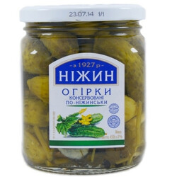 Ніжин. Огірки По-нежински консервовані 450гр(4823006801794)