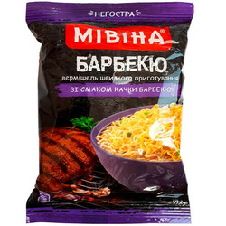 Мівіна. Вермішель Мивина із смаком качки барбекю не гостра 59,2 г(7613037033915)