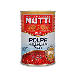 Mutti. Томати  очищені різані консервовані