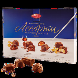 АВК. Конфеты Ассорти молочный шоколад 200г (4823085707130)