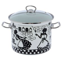 Idilia. Каструля Kitchen емаль ст/дахів циліндр 5,5л(4823082271924)