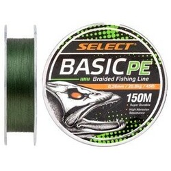 Select. Шнур Basic PE 150m (темн-зел.) 0.26mm 45lb/20.8kg (1870.18.74)