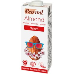 Ecomil. Органічне рослинне молоко Мигдальне без цукру 200 мл(8428532230108)
