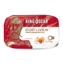 King Oscar. Печень трески по-кавказски 115 г(5901489219752)