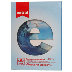 Extra!. Порошок стиральн  Морская свежесть ручн б/ф  400г (4824034048748)