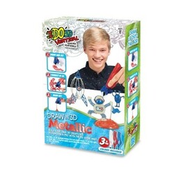 IDO3D. Набор для дитячої творчості з 3D-маркером - МЕТАЛІК(166090)