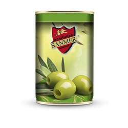 Sanmer. Оливки зеленые без косточки 314мл(8427598002292)