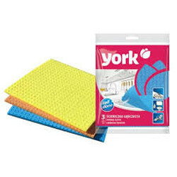 York.  Ганчірка губчаста  3шт( 5903355000099)