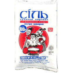 Козаченьки. Соль Козаченьки Экстра  йодированная 800г(4820021870538)