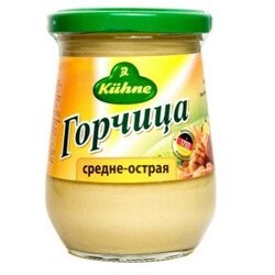 Kuhne. Гірчиця Mittel Scharf середньо гостра 250мл(40122342)