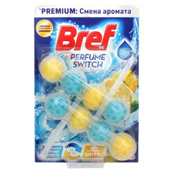 Bref. Блок туалетный Смена аромата Морская свеж-цитрус 2*50г (9000101329476)