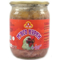 Пан Іван. М'ясо  курки в собстевенном соку 500г(4820036740154)