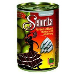 Senorita. Оливки Испанские зеленые с анчоусом 280г(8436024295283)