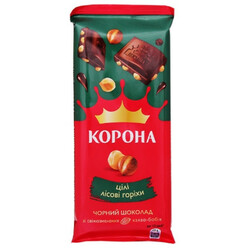 Корона. Шоколад черный с целыми лесными орехами 90гр(7622210873231)