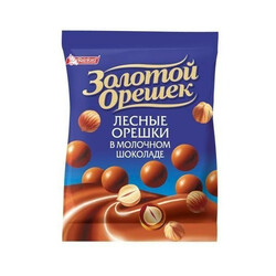 Золотой Орешек. Драже фундук в молочном шоколаде 100г(4820005195251)