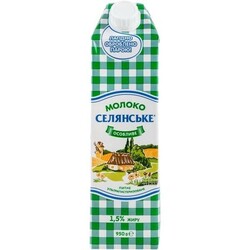 Селянське Молоко 1.5% ультрапастеризованное  950г. (4820003486092)