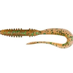 Keitech. Силикон Mad Wag Mini 3.5" (10 шт/упак) ц:ea02 peach green flk. (1551.07.64)