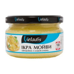Veladis. Ікра мойви пробійна слабосоленая з/б180 г( 4823097900598)