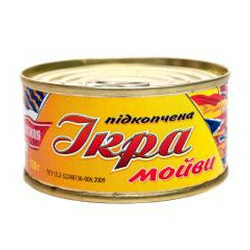 Флотилія. Ікра мойви покопченая в олії ж/б 120 г(4820065705766)