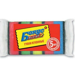 Бонус. Губка кухонная 5шт/уп (4820048483933)