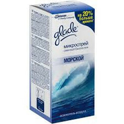 Glade. Освежитель-микроспрей для ванн Морської запаска(5010182990988)