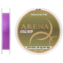 Favorite.  Шнур Arena PE 100m (purple) №0.175/0.071mm 3.5lb/1.4kg (1693.11.00)