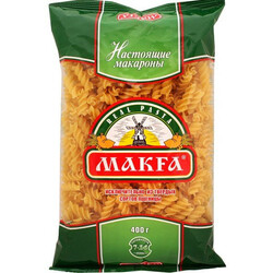 Makfa. Вироби макаронні Makfa  Спіралі 400 г(8690828631481)