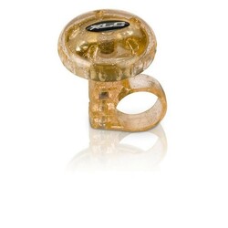 XLC. Дзвінок велосипедний DD - M012, прозоро-золотий, Ø36мм(4055149035532)