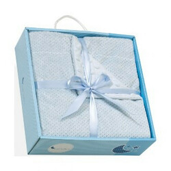 Interbaby. Одеяло Interbaby Blanket printed голубое (8000357)